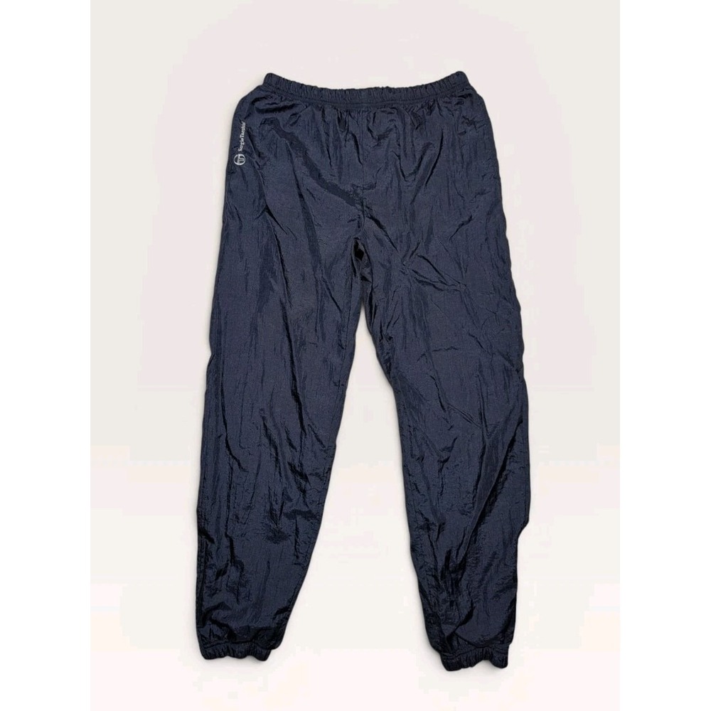 VTG Sergio Tacchini Track Pants Navy Nylon Joggers Made in Italy 34